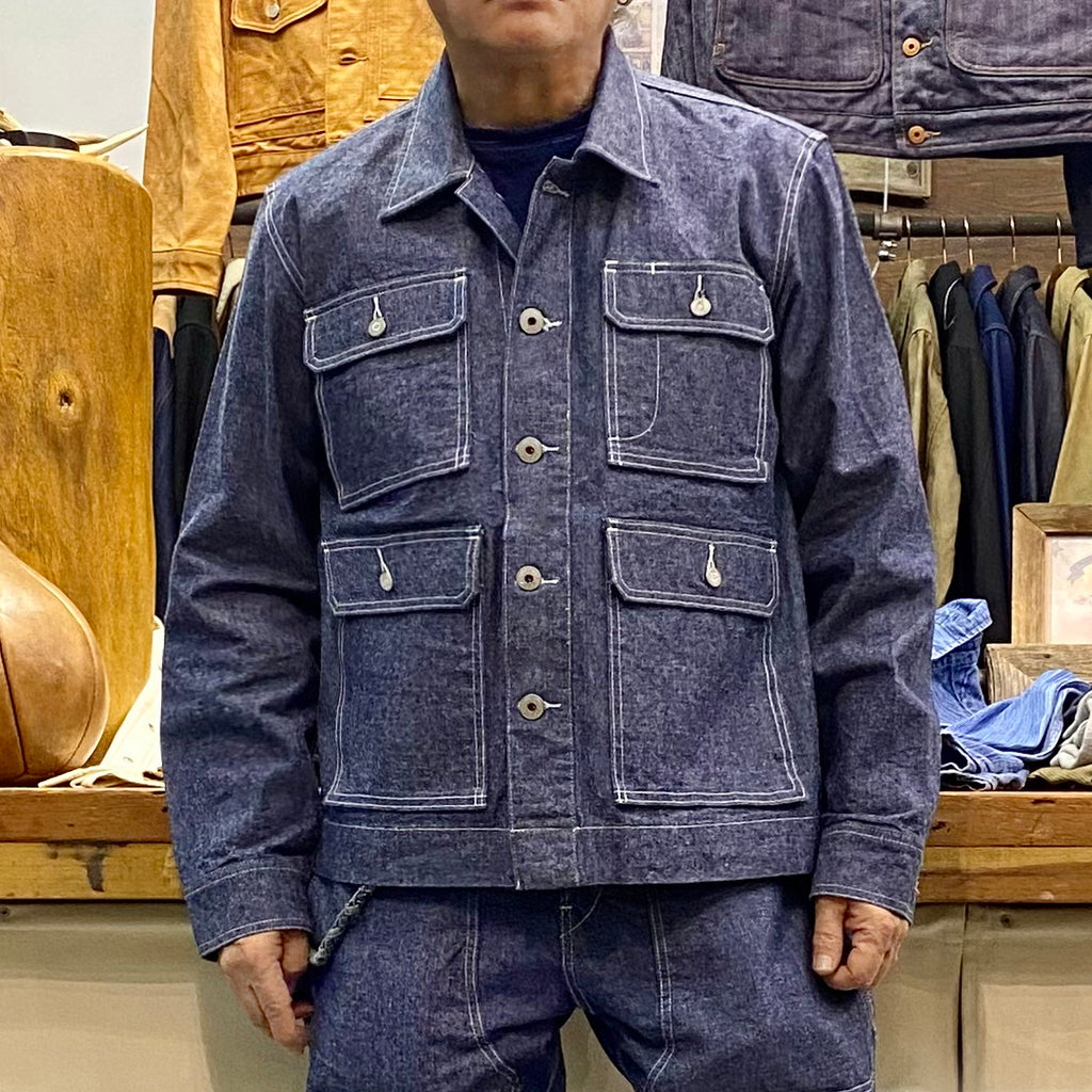 BZEN M.3323 BUBBA REGULAR FIT INDIGO DENIM WORK JACKET-10OZ