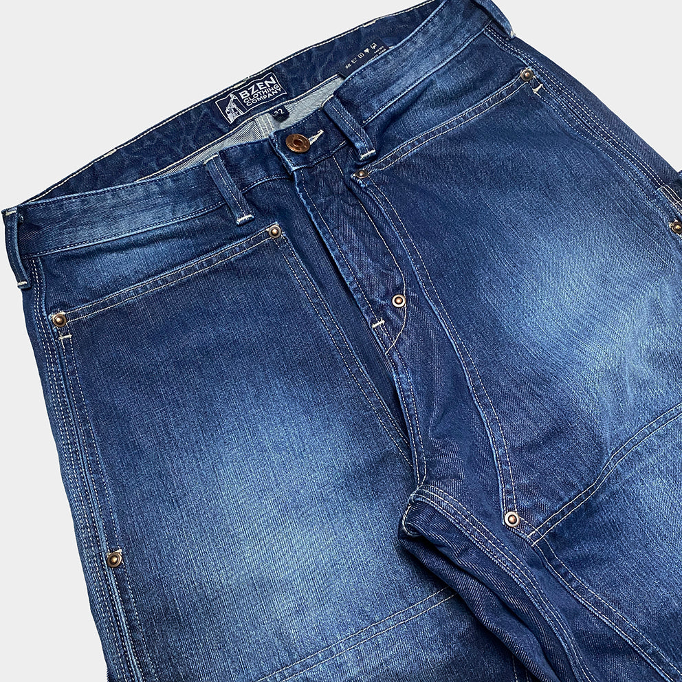 BZEN M.1279 JETHRO-70S DOUBLE PANEL FRONT 6 POCKET 70S BLUE DENIM PAINTER JEAN-13OZ-E0 VINT BZEN M.1279 JETHRO-70S DOUBLE PANEL FRONT 6 POCKET 70S BLUE DENIM PAINTER JEAN-13OZ-E0 VINT