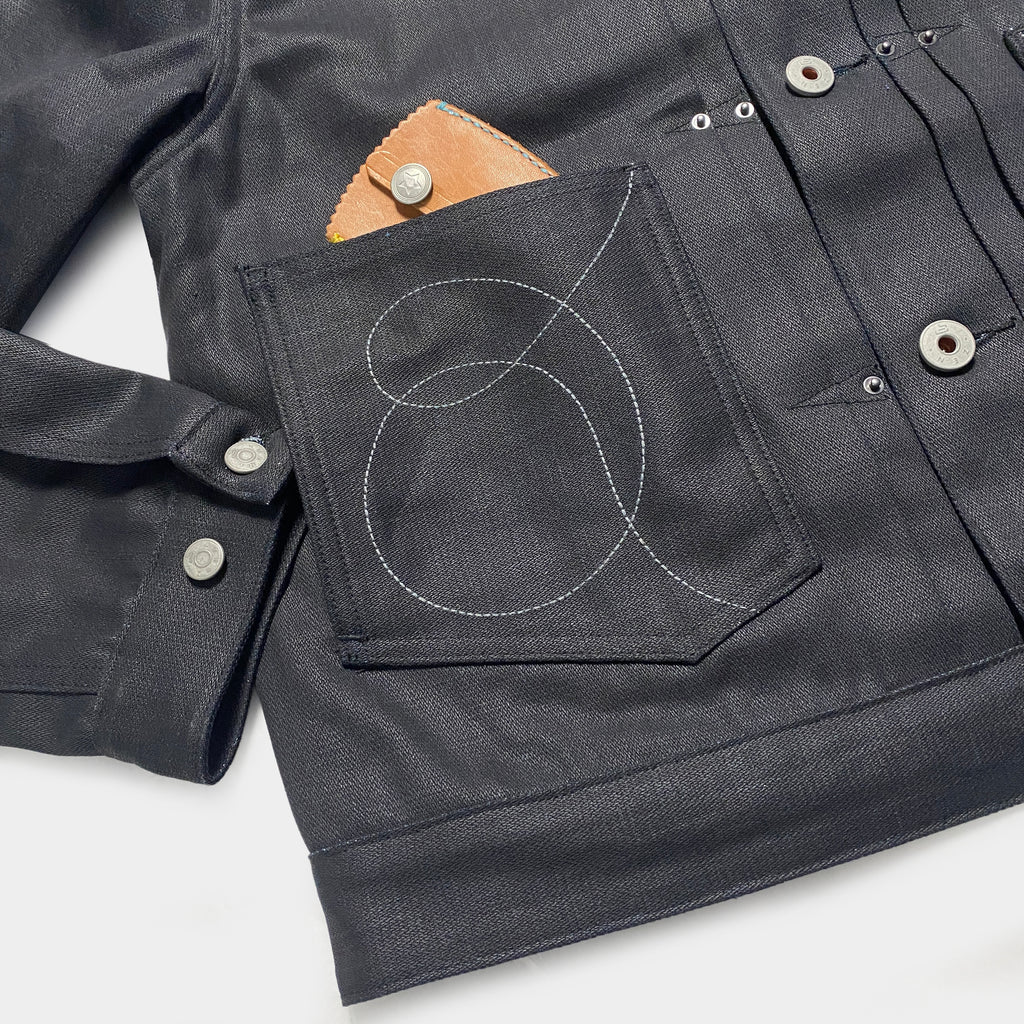 BZEN M.3139RR WAYLON-WXB REGULAR FIT 4 POCKET WAXED BLACK