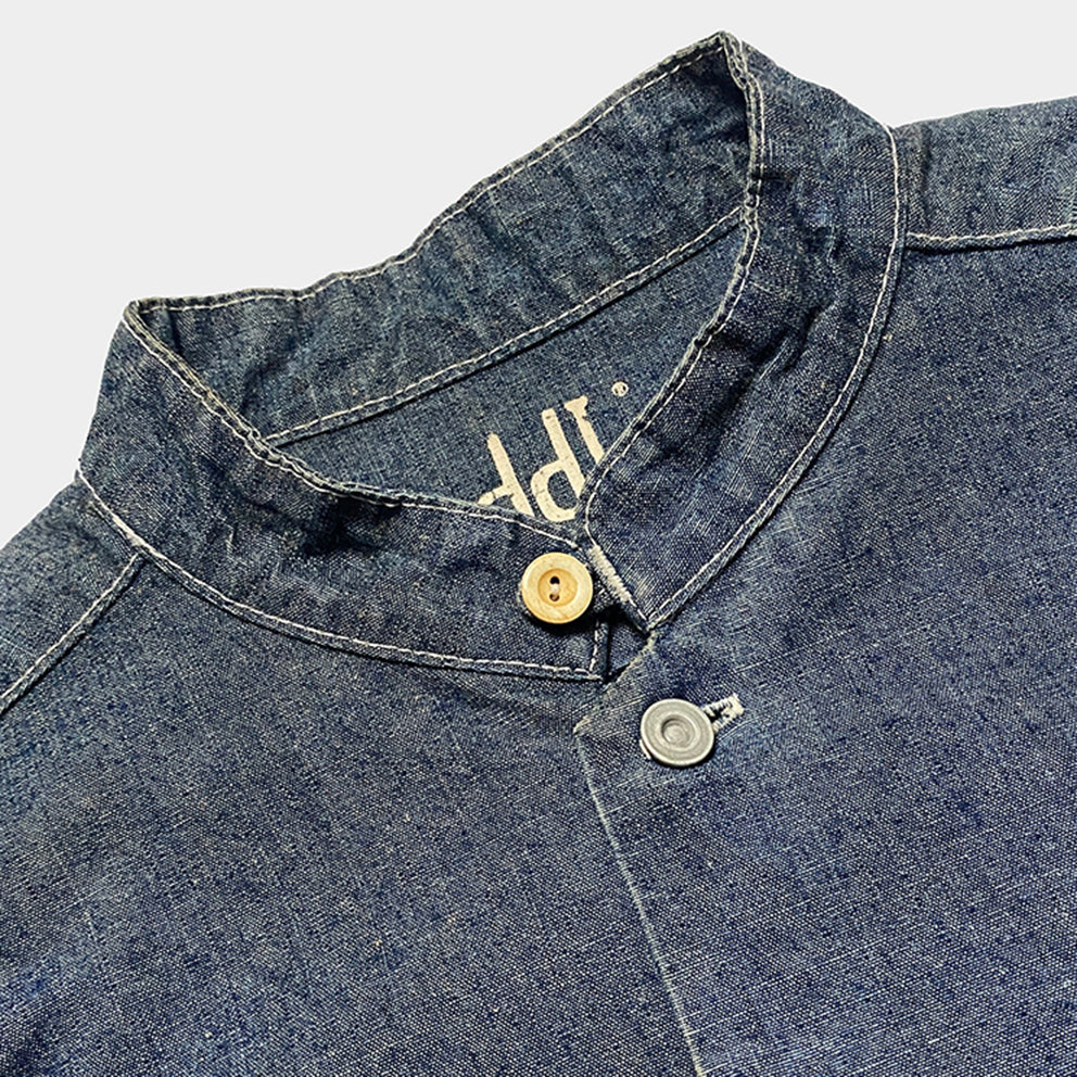 PORTER CLASSIC / Indigo Linen Shirt Jacket PC-021-2672