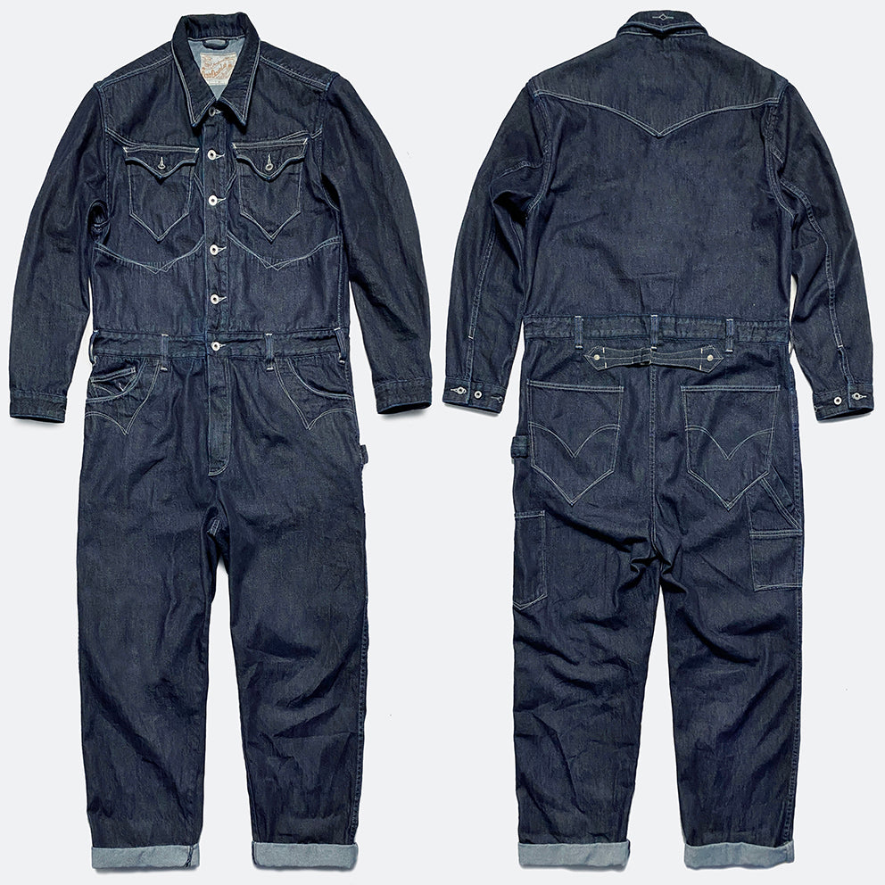 DDL 540 SCOTT-V REGULAR FIT 10 POCKET BUCKLE BACK DENIM COVERALL
