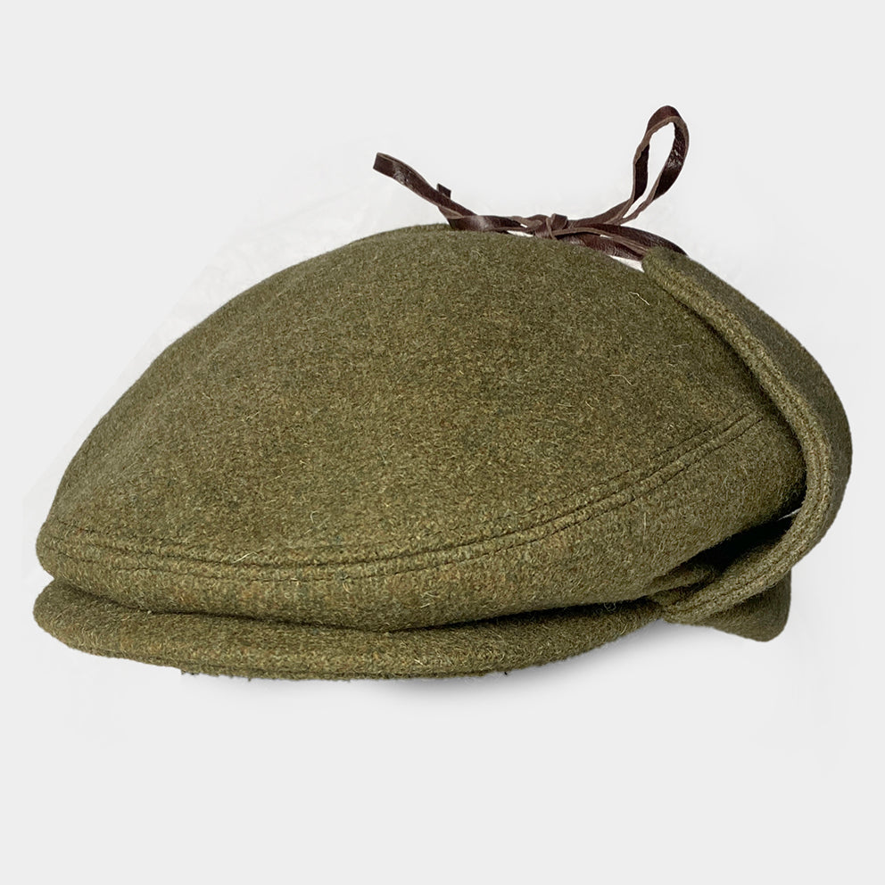 STETSON BILLY REID CHATHAM BRITISH DRIVER CAP WITH EAR FLAPSOR FLATCAP FROM  VERY LIMTED QUANTITY AND 100% WOOL GREEN