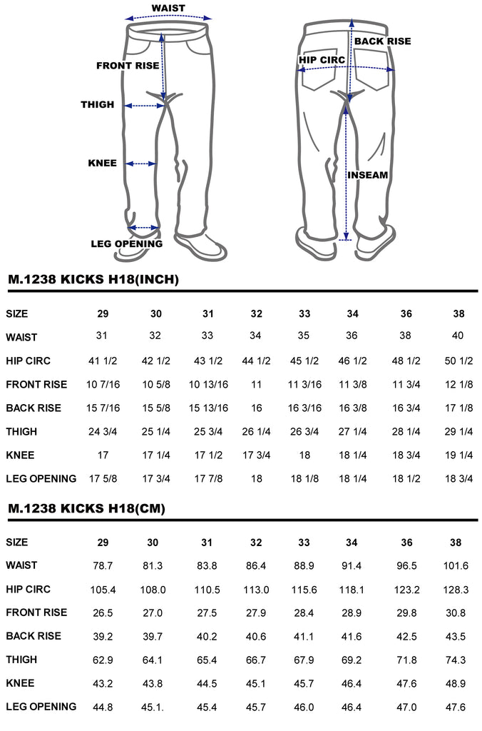 BZEN M.1238 KICKS-R29 H18 REGULAR FIT 5 POCKET KICK BOOT