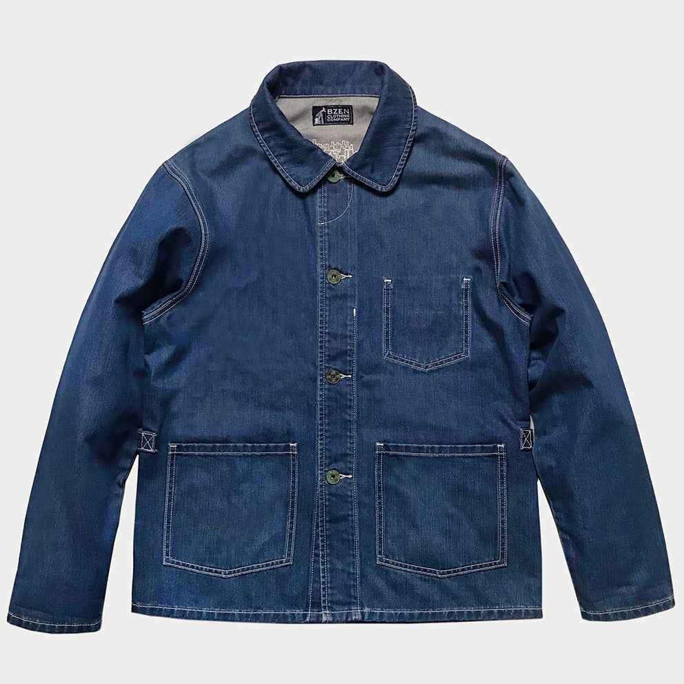 BZEN M.3438-TY RELAX FIT 3 POCKET CHORE JACKET-13oz- E3 ROYAL BLUE