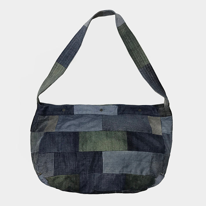 BZEN RECYLED DENIM PATCHWORK MAIL BAG- INDIGO – Miner49er.Shop