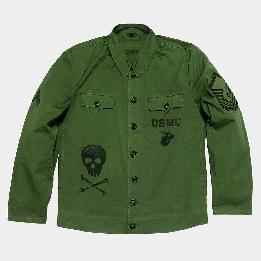 BZEN UNARMY - M.3225 TONKIN REGULAR FIT NAM INSPIRED 2 POCKET  JACKET-USMC-GREEN