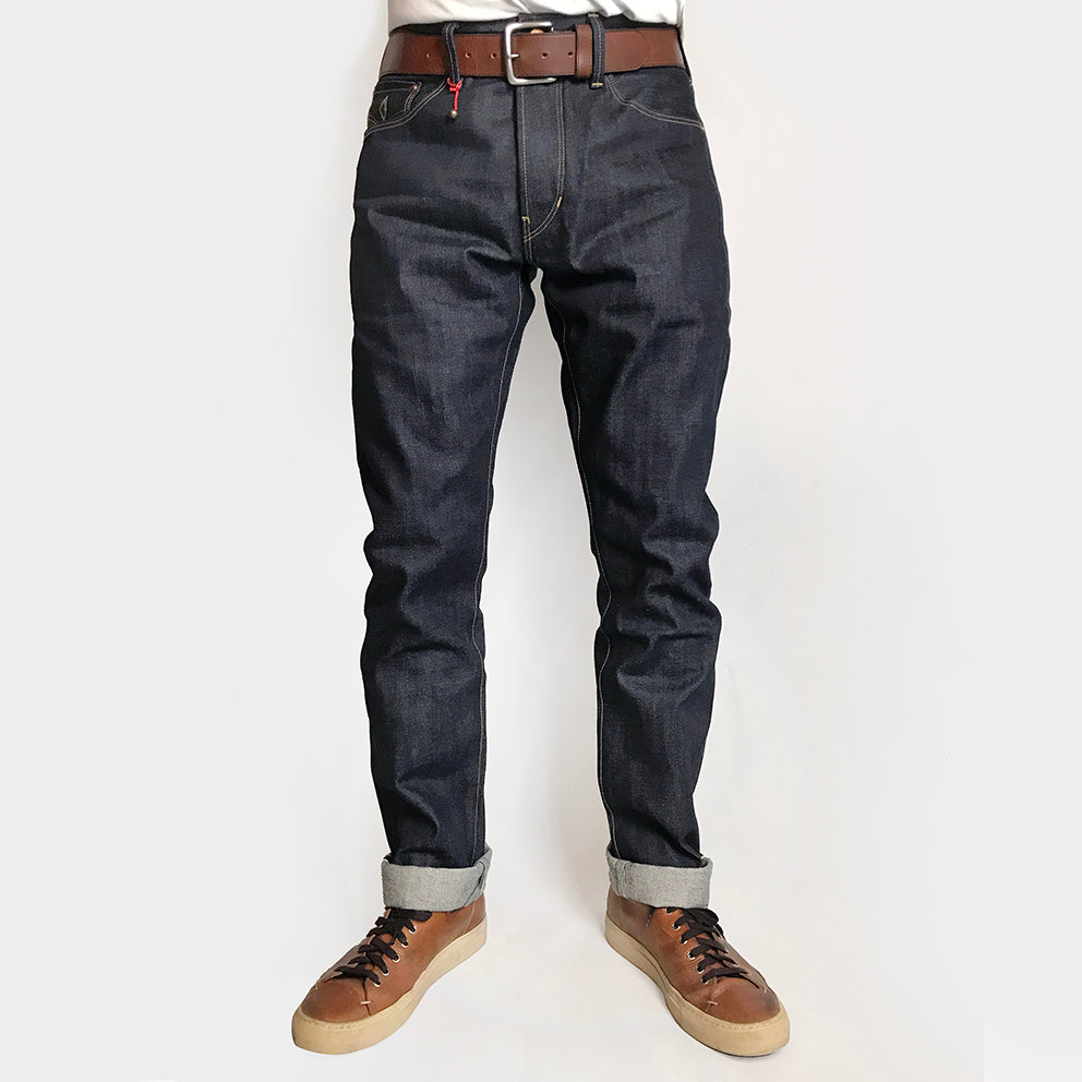 Bzen X @Inn8chiro Collaboration S9 Slim Straight 5 Pocket Japanese Selvage  Denim- Raw Indigo – Miner49er.Shop