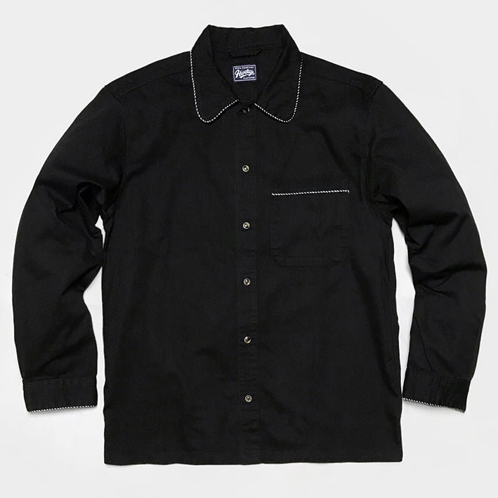 Bzen M.3239 Mens Johnny Cash Inspired Piping Shirt- Black Black Miner49er.Shop Bzen M.3239 Mens Johnny Cash Inspired Piping Shirt- Black Black Miner49er.Shop