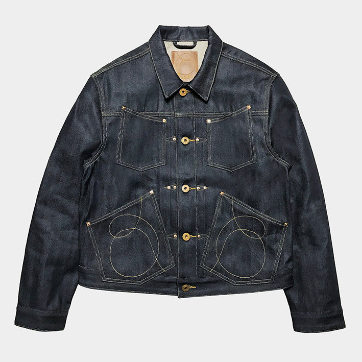 M.3131 Mens 4 Pocket Jacket- Raw Indigo Miner49er.Shop