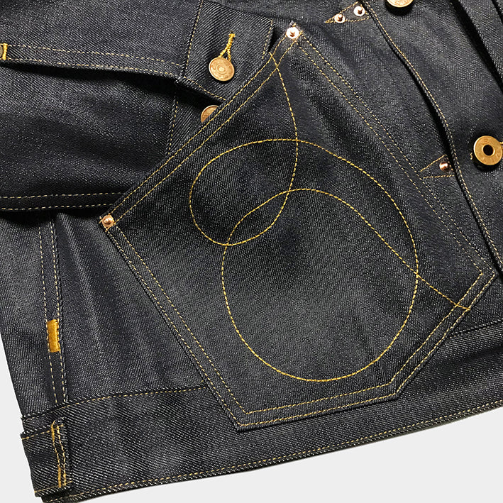 Ijji Raw Denim Work Jacket in Indigo at General Store