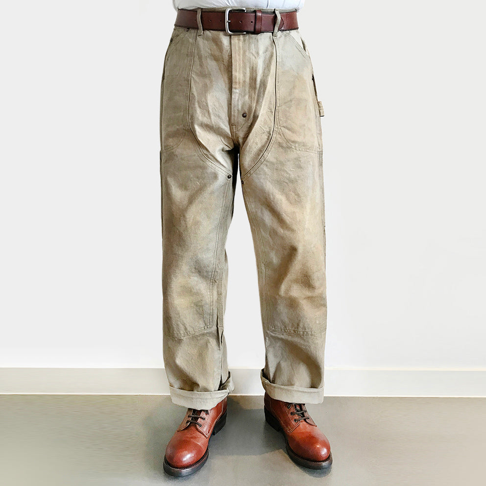 BZEN M.1170-TUCKER DOUBLE FRONT PANEL WORK PANT- 12.5oz- LATTE