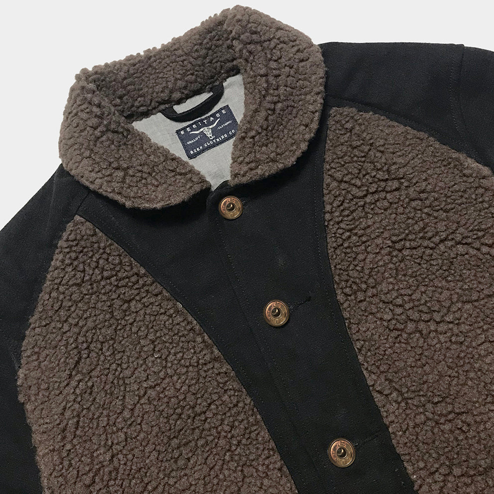 BZEN M.3139R SANTANA-SMOKEY REGULAR FIT SHERPA TRIMMED
