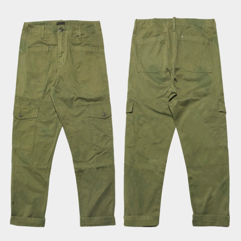 Bzen Mens 6 Pocket Garment Dyed Cargo Twill Pant- Green – Miner49er.Shop