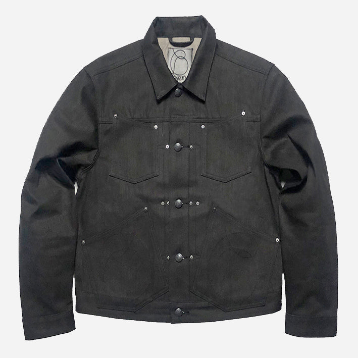 ジャケット・アウター MINEDENIM BLACK DENIM JACKET 3RD BZEN M.3131-PABLO REGULAR FIT 4 POCKET PLEATED JACKET-12oz-RAW