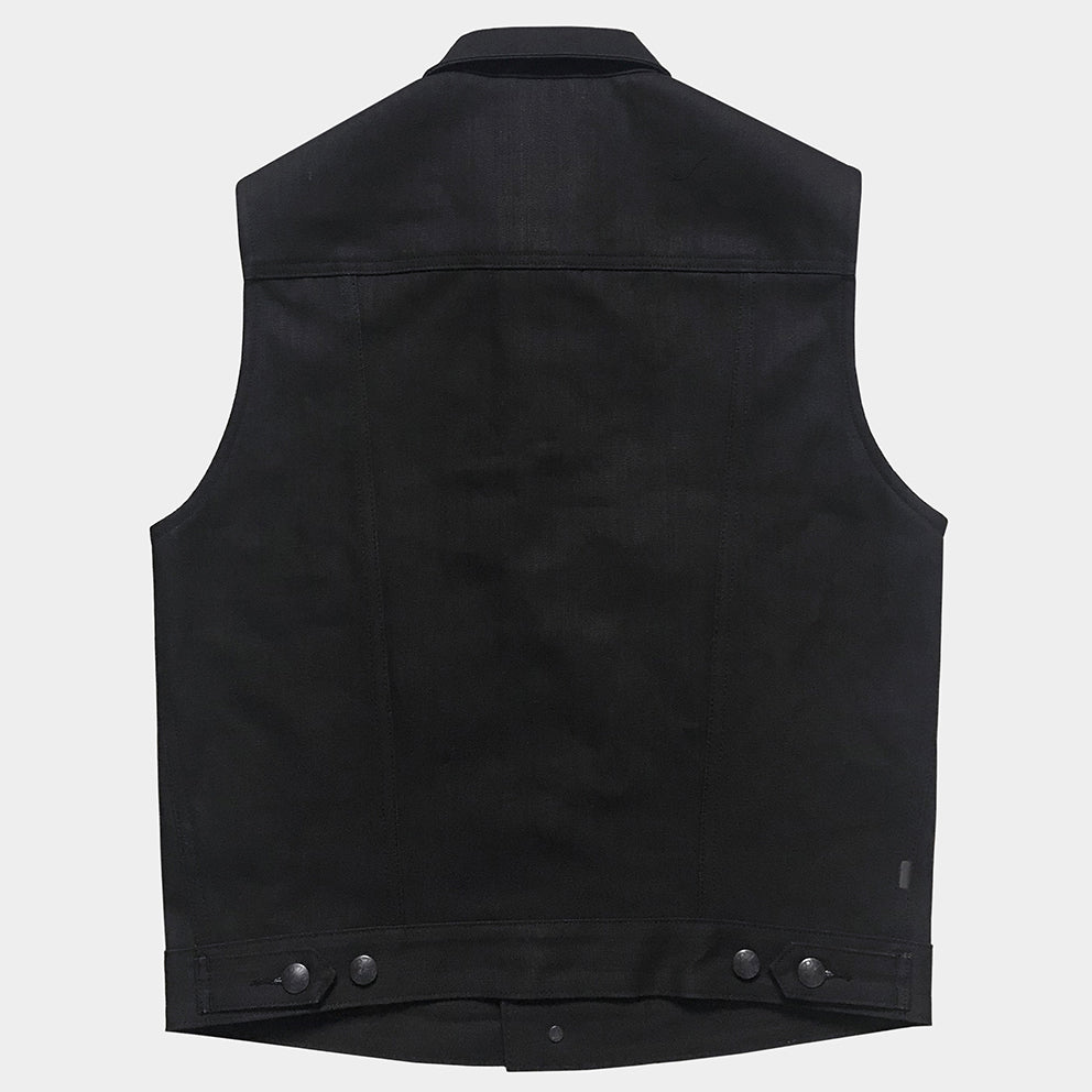 BZEN M.3127-THE CUT REGULAR FIT 4 POCKET BIKER'S VEST-12oz