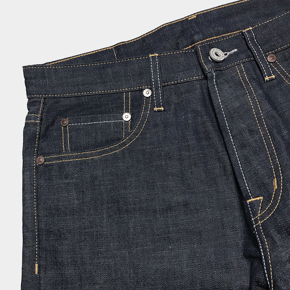 DDL 519-DAVID VINTAGE FIT STRAIGHT CONE MILLS WHITE OAKS-12.75oz RAW SELVEDGE- BLACK CAST INDIGO
