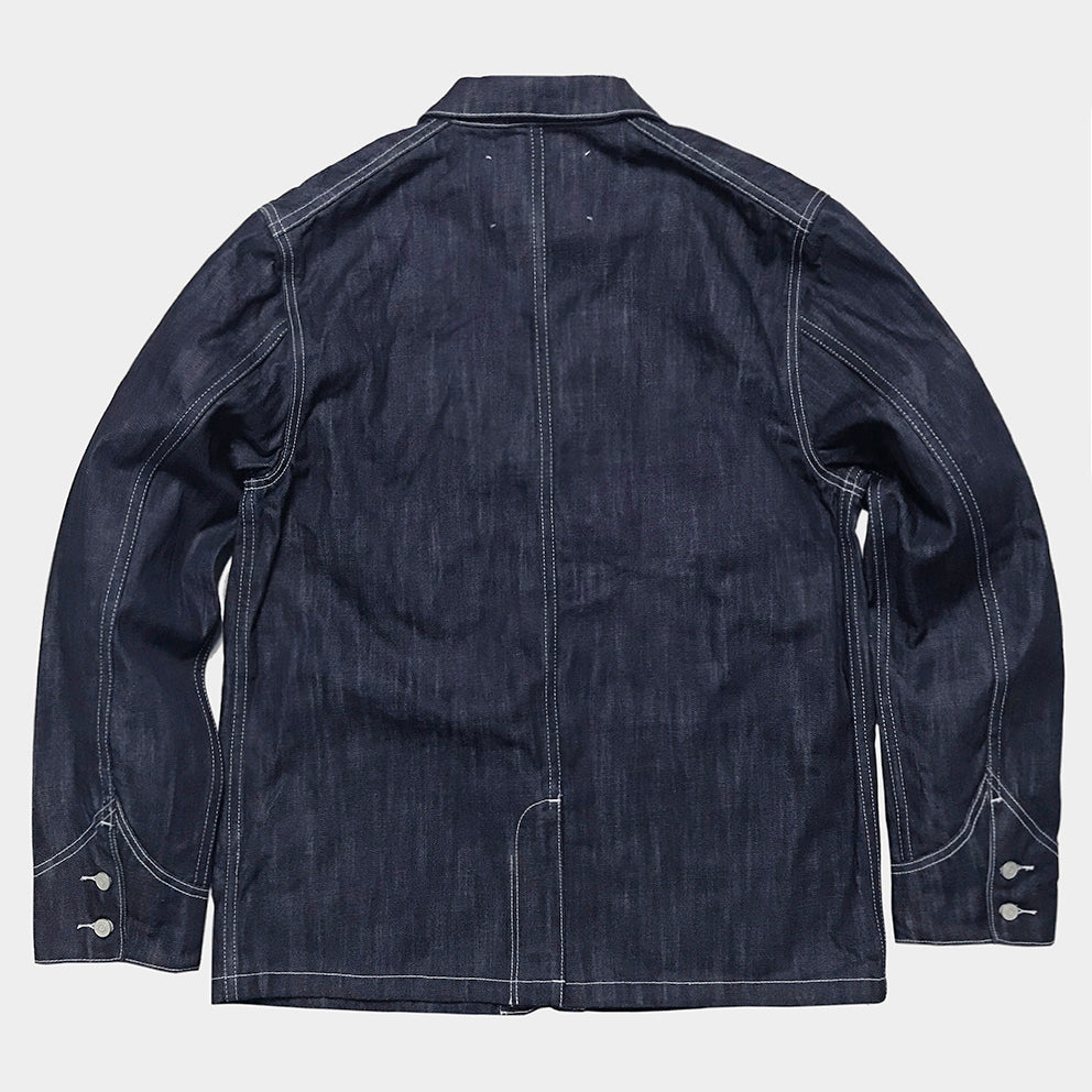 DDL 311-JERICHO OV REGULAR FIT 6 POCKET TYPE 3 CONE MILLS ORGANIC COTTON  DENIM JACKET-12.75oz-RAW INDIGO