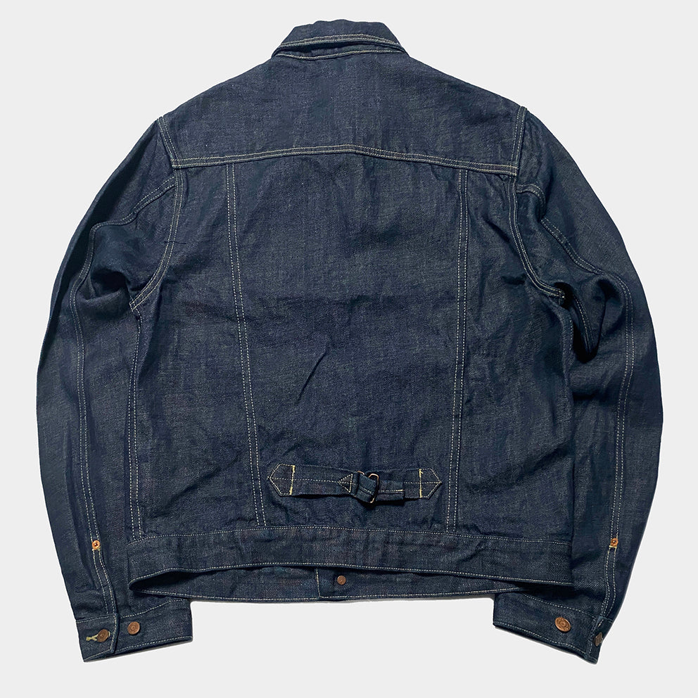 BZEN JOEL-HASH REGULAR FIT POCKET BUCKLE BACK PLEATED FRONT COTTON HEMP DENIM INDIGO