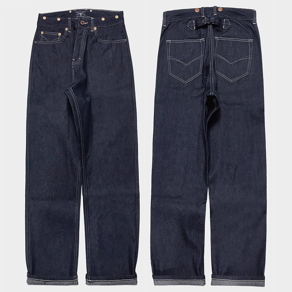 BZEN W.1006 TOMMY RELAX BUCKLE BACK TOMBOY JEANS-12OZ-E0