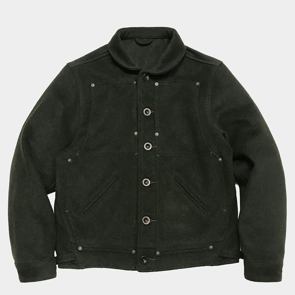 BZEN M.3039-PEPE REGULAR FIT 4 POCKET DOUBLE FRONT PANEL WOOL BLEND  JACKET-800GSM-E0 FOREST