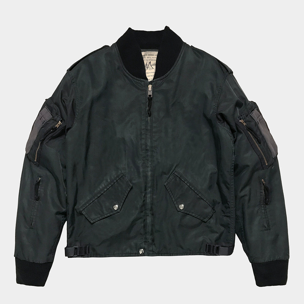 BZEN J5- RECYCLED & USED CANADIAN AIR FORCE BOMBER JACKET-ARMY GREEN